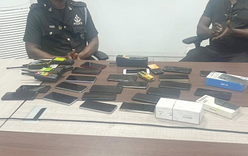 Phones retrieved from the suspects