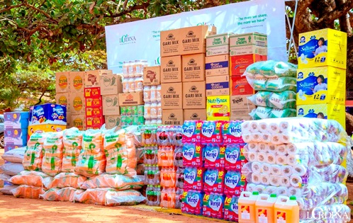 Some of the items presented to the orphanages