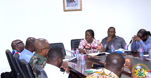 Elizabeth Ofosu-Adjare, Minister for Trade, Agribusiness and Industry, addressing stakeholders at the meeting in Accra