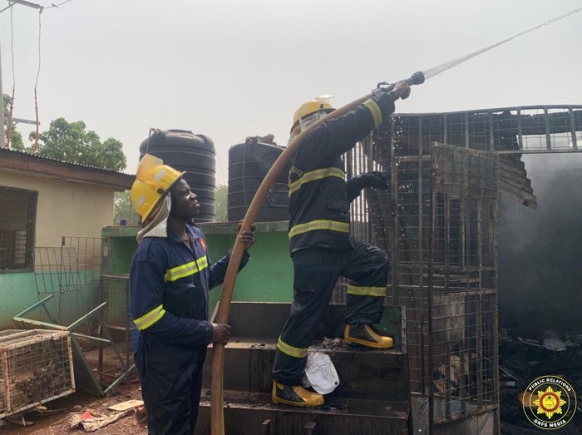 Tamale: Firefighters contain container shop blaze