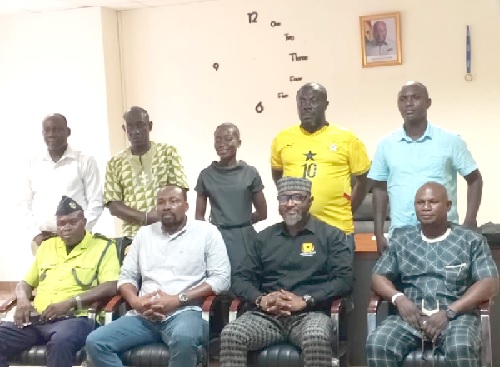 NSA boss, Yaw Ampofo Ankrah  (seated 2nd right) with GFA officials
