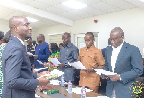 • Prof. Francis Dodoo (right) leads the 13-member team charged with ensuring integrity in Ghanaian sports
