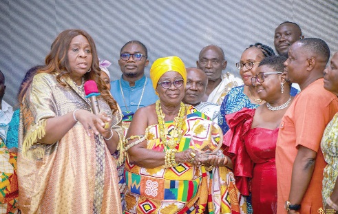 Nana Ama Eyiaba (2nd from left) at the Change Awards ceremony held in Cape Coast