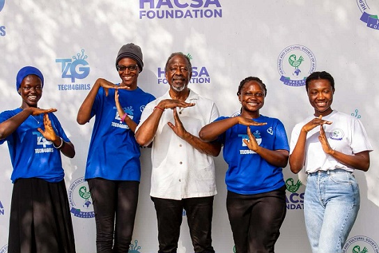 Hollywood actor Clarke Peters rallies support for Tech4Girls programme in Ghana