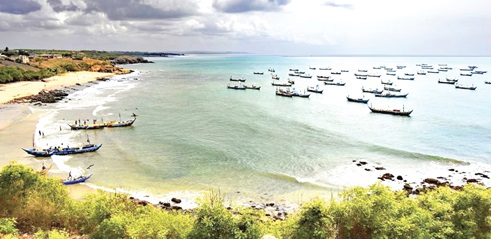 Aerial view of Senya Bereku, beach Credit CNN/Pixabay