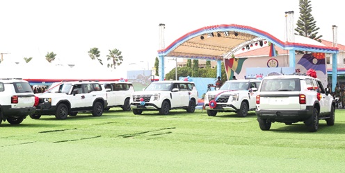 Some of the vehicles that were commissioned. Picture: BENEDICT OBUOBI