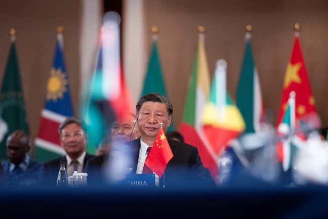 President of China Xi Jinping looks on at the China-Africa Leaders' Roundtable Dialogue on the last day of the BRICS Summit, in Johannesburg, South Africa, August 24, 2023. REUTERS/Alet Pretorius/Pool