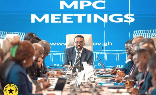 Dr Johnson Pandit Asiama addressing participants in the opening of the 128th MPC