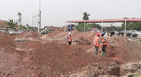 Some of the workers on site