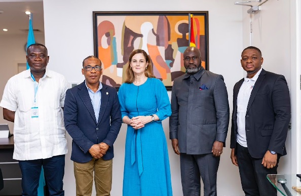 Samantha Cohen CVO OBE (middle) leads landmark Ghana visit