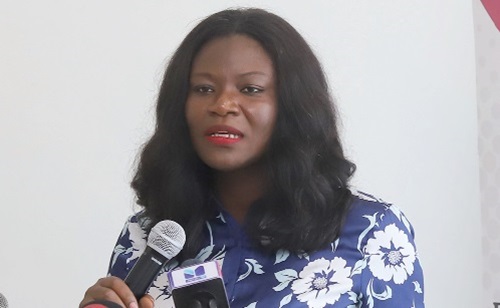 Esther Tawiah, Executive Director, GenCED, addressing participants in the event Picture: EDNA SALVO KOTEY
