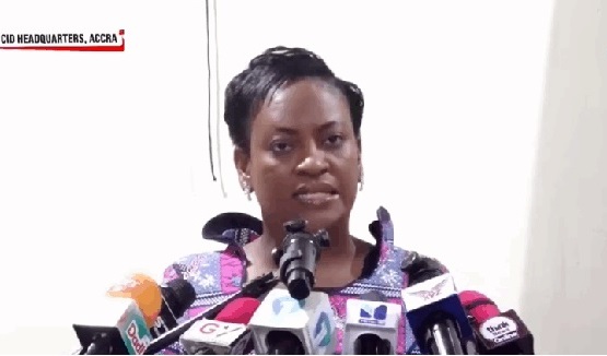 COP Lydia Yaako Donkor, Director-General of the CID addressing the press