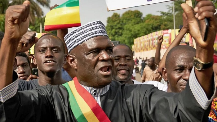 Mamadou Hawa Gassama, seen here on a demonstration in 2018, is known for his outspokenness
