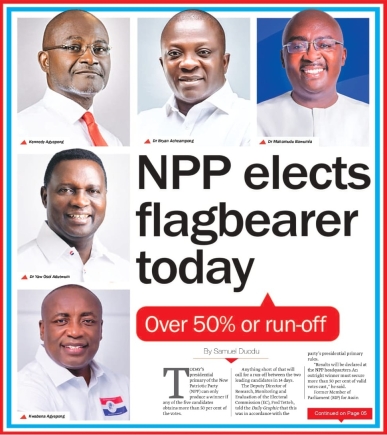 Counting of votes underway in NPP flagbearer election, Bawumia takes early lead