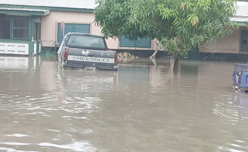 A house flooded after the rains