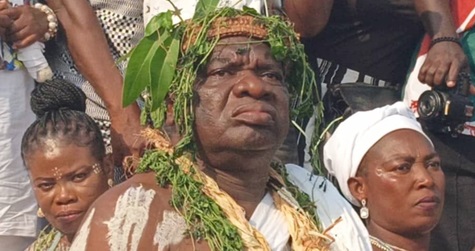 Nana Kwodwo Conduah VI, Omanhen of Elmina before the Bakatue rites last Tuesday