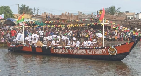 There was a regatta to add colour to the ceremony