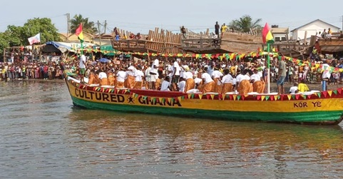 There was a regatta to add colour to the ceremony