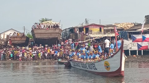 There was a regatta to add colour to the ceremony
