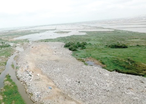 The illegal landfill site at Mallam
