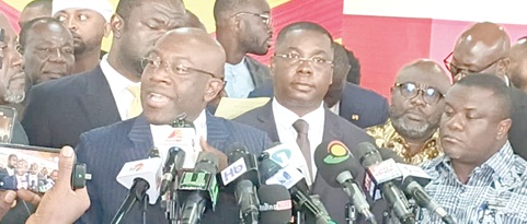 Kojo Oppong Nkrumah, MP for Ofoase-Ayirebi, addressing the press on behalf of the Minority in Parliament Kojo Oppong Nkrumah, MP for Ofoase-Ayirebi, addressing the press on behalf of the Minority in Parliament