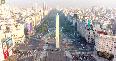 An aerial view of the city of Buenos Aires in Argentina