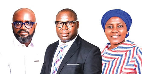 Janis Asare-Bediako (left), Chairperson hopeful; James Owusu (middle), Chairperson hopeful, and Obaa Yaa Amponsah Frimpong (right), NPP-USA Branch Chairperson, who is not seeking re-election