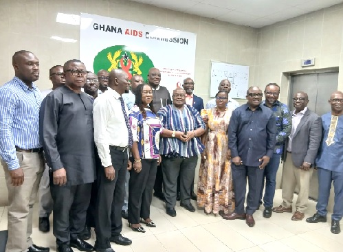 Dignitaries at the dissemination meeting of the 2026 HIV Estimates and Projections by the Ghana AIDS Commission 