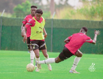Some of the Black Satellites players at training