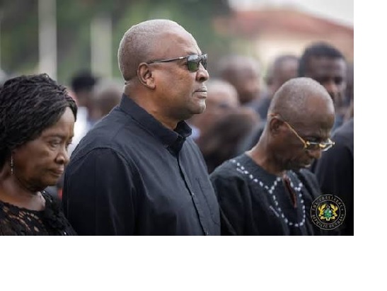 President Mahama pays tribute to Victor Gbeho at funeral service