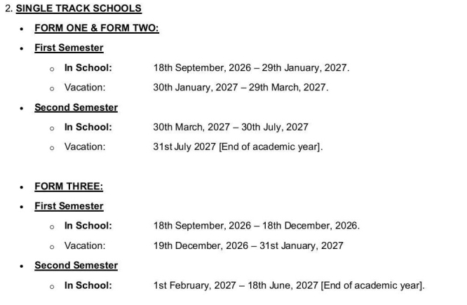 GES releases SHS calendar, sets September 18 reopening