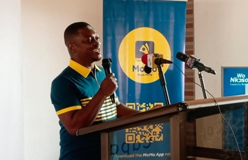 Charles Osei Owusu, Senior Manager for Business Development, MobileMoney Fintech Limited, speaking at the event