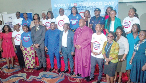 Gayheart Mensah (5th from left), Deputy CEO, FDA; Dr Hafez Adam Taher (6th from left), Director, Technical Coordination, Ministry of Health; Labram Musah (3rd from right), Executive Director, Vision for Accelerated Sustainable Development,  and some officials and participants. Picture: ERNEST KODZI