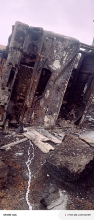 Atimatim: Fuel tanker driver burnt to death after vehicle crashed and caught fire at Maase-Adubinsu