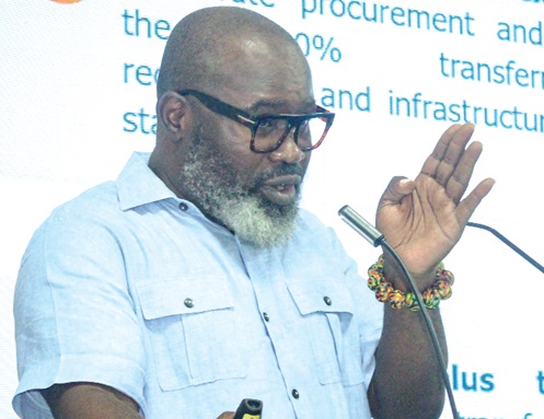 Kofi Asare, Executive Director, Africa Education Watch, delivering his presentation.