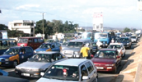 Gridlock on the Kasoa-Accra road