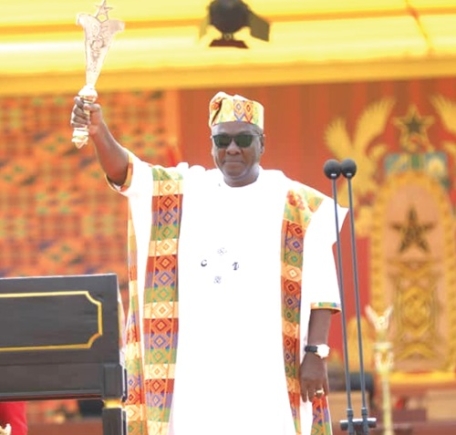 Flashback: President John Dramani Mahama taking the oath of office during his inauguration on January 7, 2025