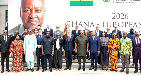 President John Dramani (6th from right) with other dignitaries at the opening session of the Ghana-EU Partnership Dialogue including Samuel Okudzeto Ablakwa (5th from right), Foreign Affairs Minister, and Rune Skinnebach  (middle), the EU Ambassador to GhanaPresident John Dramani (6th from right) with other dignitaries at the opening session of the Ghana-EU Partnership Dialogue including Samuel Okudzeto Ablakwa (5th from right), Foreign Affairs Minister, and Rune Skinnebach  (middle), the EU Ambassador to Ghana