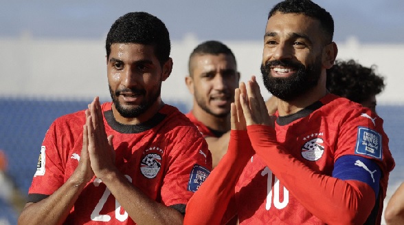 Mohamed Salah (right) --Will play a crucial role for Egypt in today's game