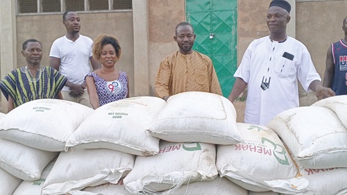 Haruna Abdul-Karim (2nd from right), DCE for Kpandai District, with some of the recipients