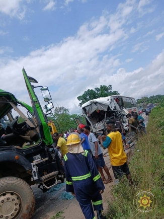 Western Region: Two dead, seven injured in head-on collision on Elubo-Takoradi section of N1 highway