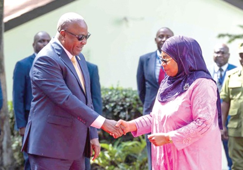 President John Mahama with President Samia Suluhu Hassan of Tanzania