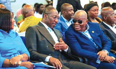 Former President Nana Addo Dankwa Akufo-Addo (2nd from right) with Alexander Afenyo-Markin (2nd from left)