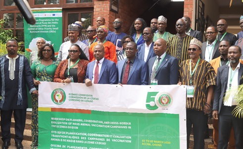 Dignitaries and participants after the workshop.  Picture: EDNA SALVO KOTEY