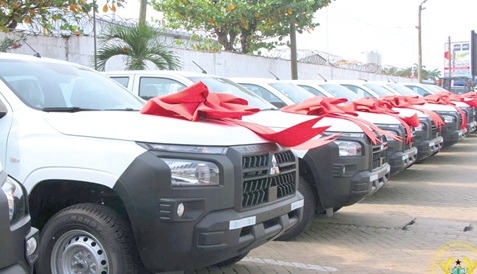 Some of the vehicles in the fleet