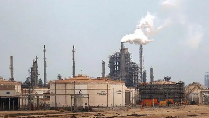 Qatar Energy's operating facilities in Mesaieed Industrial City, south of Doha, where production of liquefied natural gas has halted