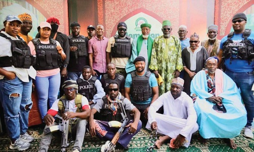 Members of the IGP special operations team and some opinion leaders in Temale