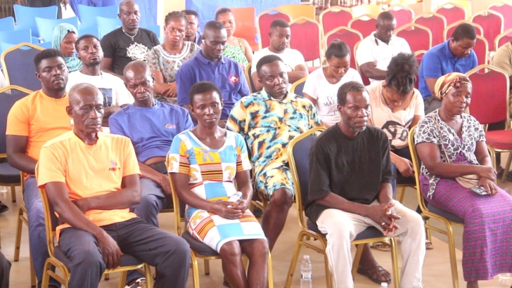 A section of the victims seated at the press conference