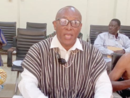 Felix Awuley Addico, Managing Director, GCMA, addressing the media