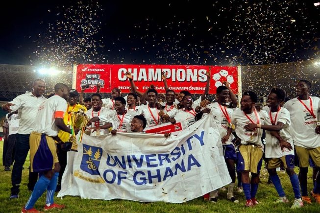 University of Ghana strike early to clinch Honda Football Championship title